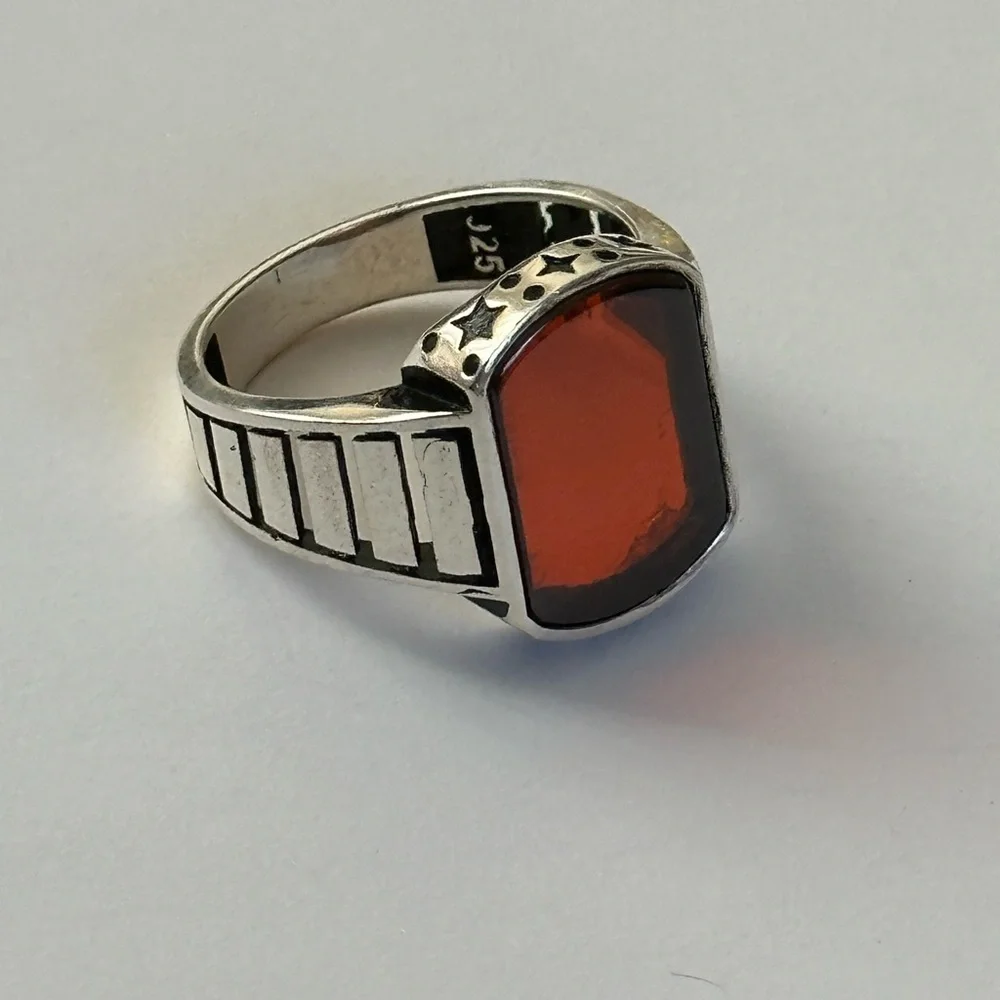 925 Silver red ring